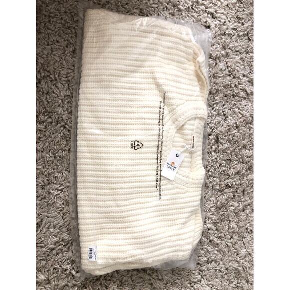 Marine Layer Sweater Oversized Crewneck Knit Merino Wool Blend Top Ivory NWT XL - Picture 5 of 10